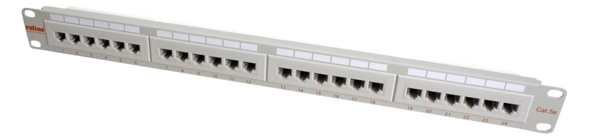 ROLINE Patch Panel - CAT 5e - UTP - Hellgrau - 48.3 cm (19)