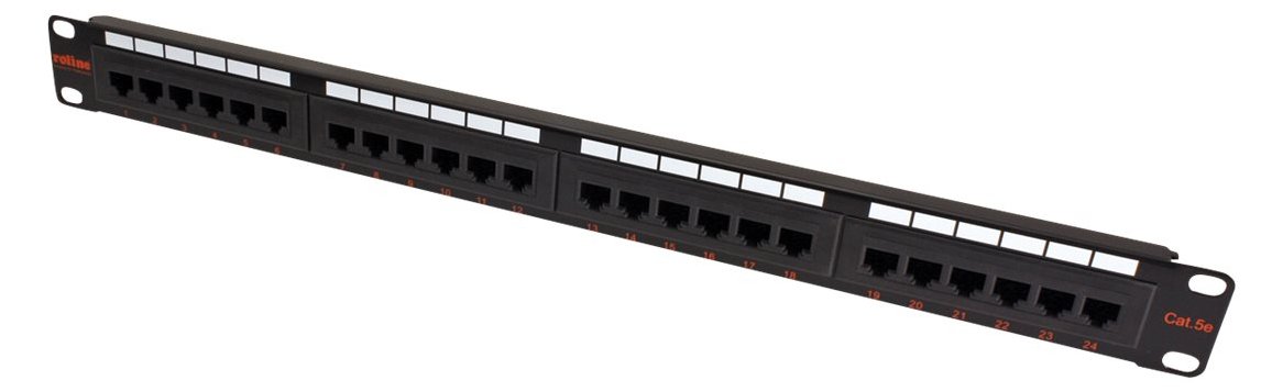 ROLINE Patch Panel - CAT 5e - UTP - Schwarz - 48.3 cm (19)