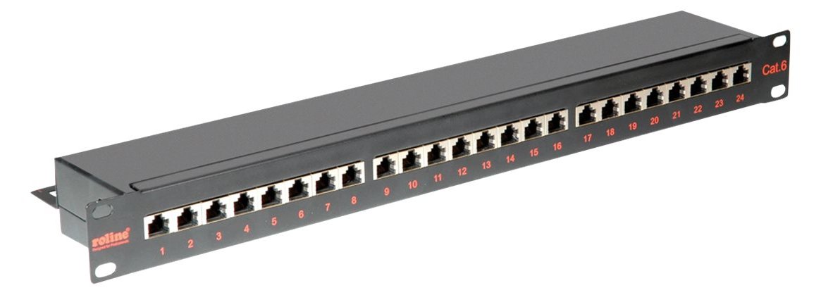 ROLINE Patch Panel - CAT 6e - STP - Schwarz - 48.3 cm (19) von LumaTech