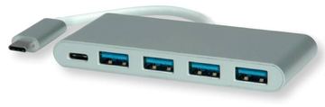 ROLINE USB3.2 Gen1 Hub 4x A TypC USB-Kabel mit PD von LumaTech
