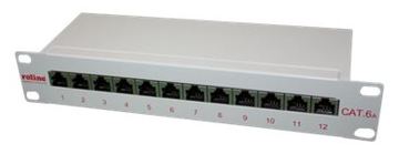 ROTRONIC-SECOMP Roline - Patch Panel - CAT 6a - RJ-45 X 12 - Grau - 1U - 25.4 cm (10) von LumaTech