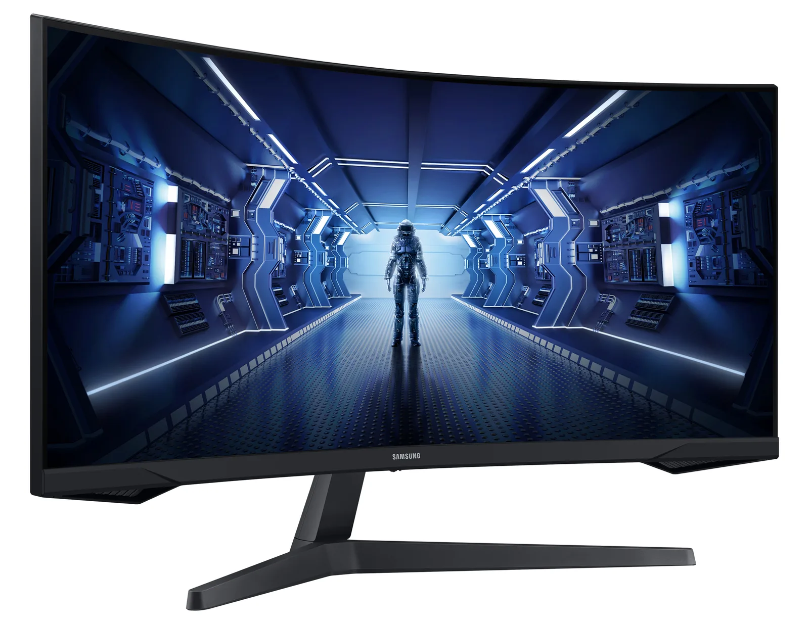 Samsung Odyssey G5 C34G55TWWP - G55T Series - LED-Monitor - Gaming - gebogen - 86 cm (34), Ansicht 4