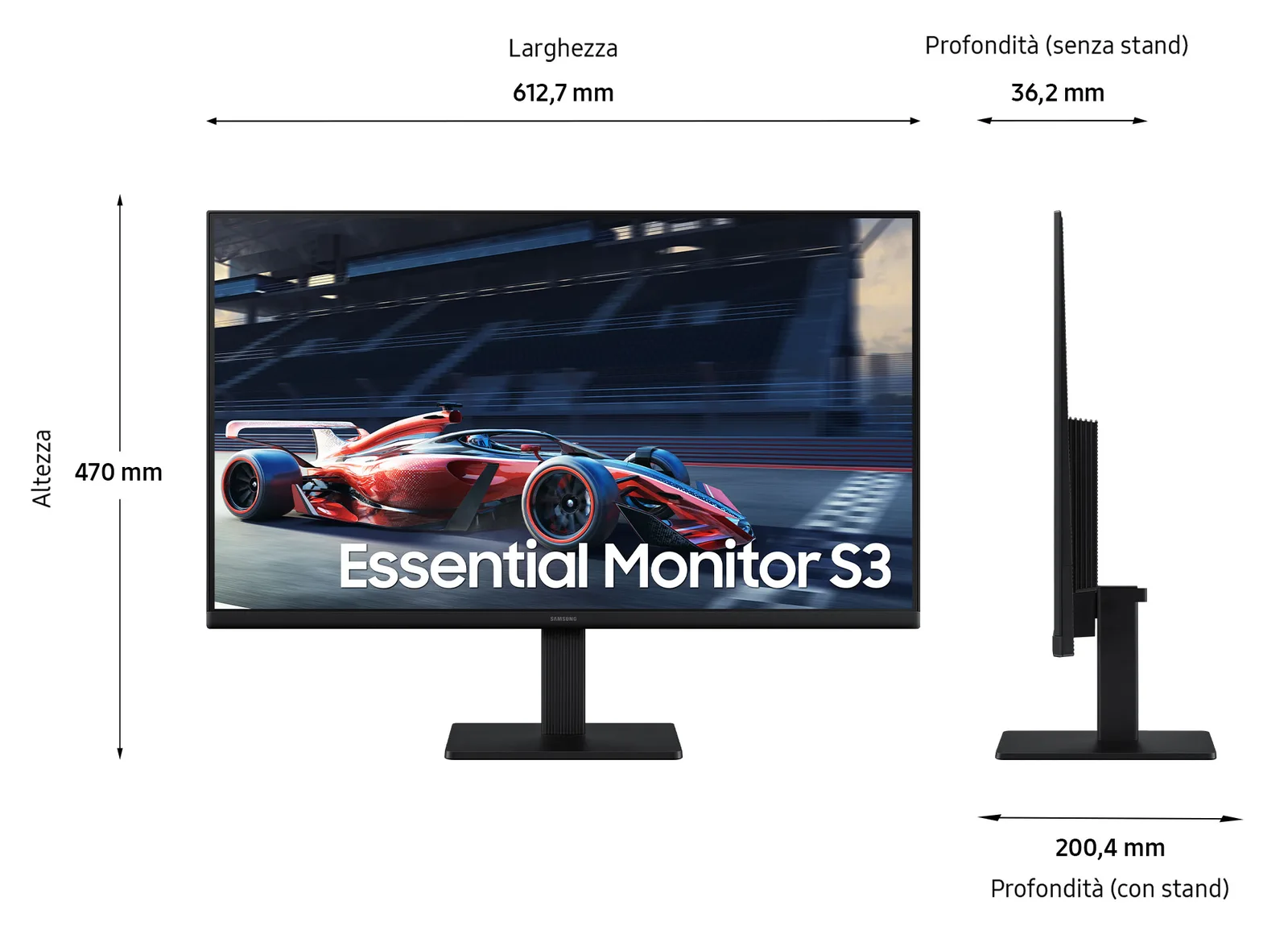 Samsung S27D300GAU - S30GD Series - LED-Monitor - 68.6 cm (27), Ansicht 2