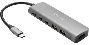 SANDBERG USB-C Dock HDMI+ 2xUSB-A+ 2xUSB-C+ PD100W von LumaTech