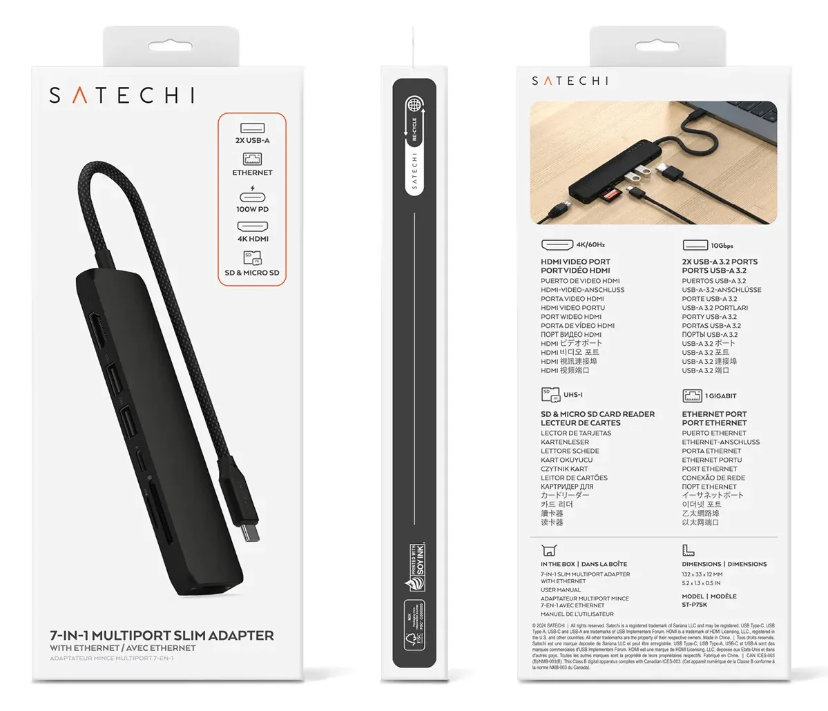 Satechi 7-in-1 - Dockingstation - USB-C / USB 3.2 Gen 2 x 2, Ansicht 2