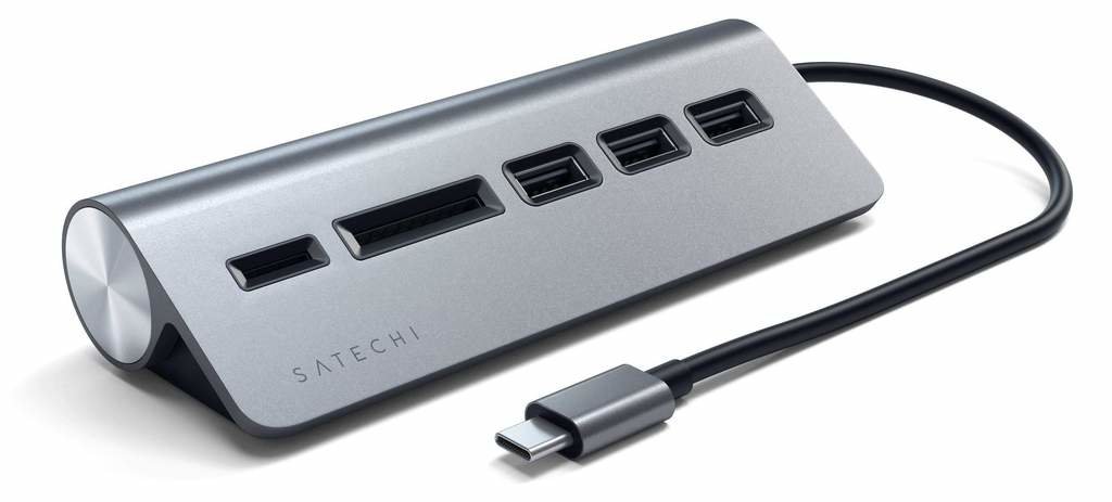 Satechi ST-TCHCRM - USB 3.2 Gen 1 (3.1 Gen 1) Type-C - Grau - MicroSD (TransFlash) - USB 3.2 Gen 1 (3.1 Gen 1) Type-A