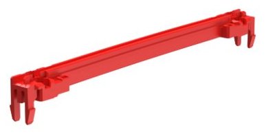 SCHROFF Führungsschiene - Rot - 16 cm (Packung mit 10)