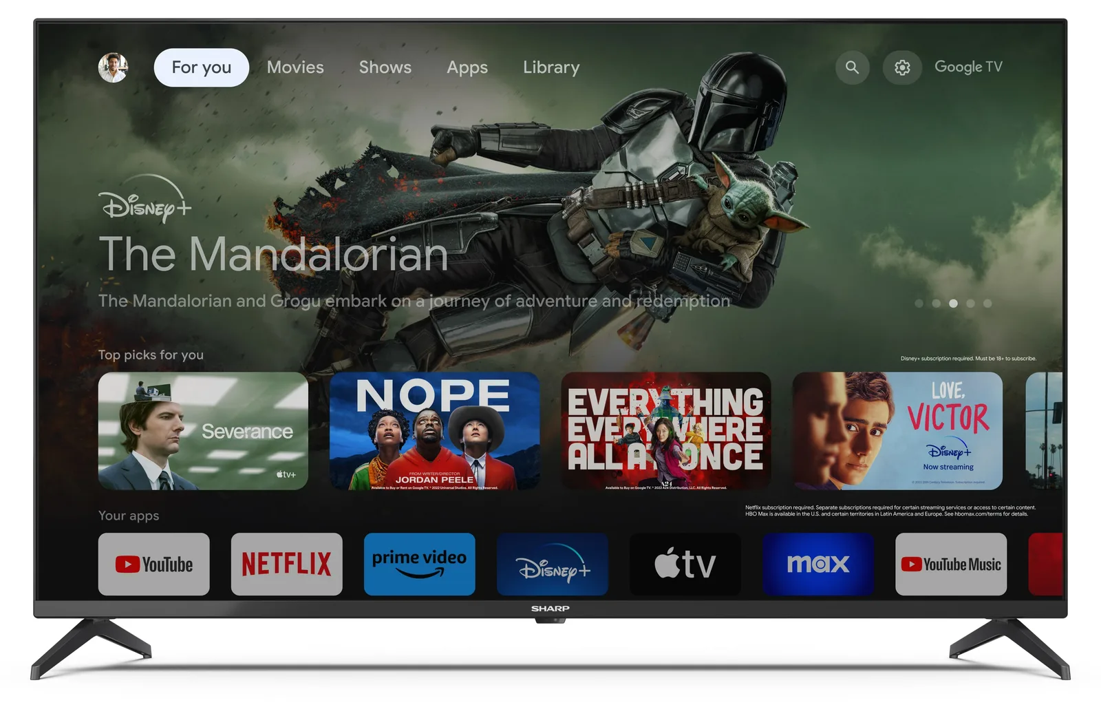 Sharp 43GL4260E - (43) Diagonalklasse LCD-TV mit LED-Hintergrundbeleuchtung - Smart TV - Google TV - 4K UHD (2160p), Ansicht 2