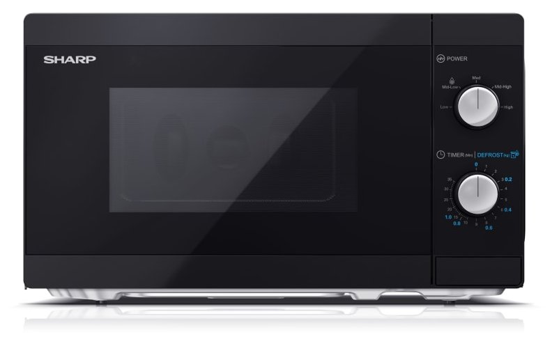 Sharp YC-MS01E-B - Arbeitsfläche - Solo-Mikrowelle - 20 l - 800 W - Drehregler - Schwarz