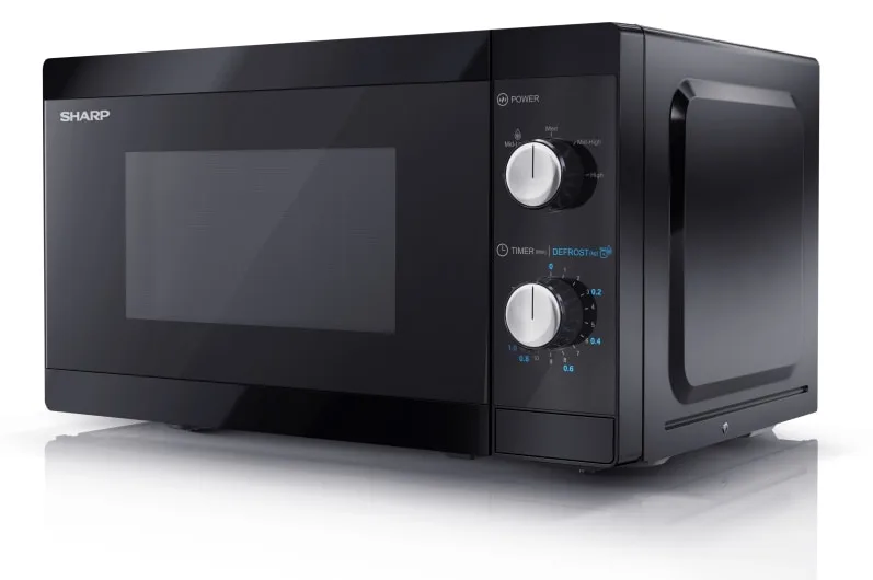 Sharp YC-MS01E-B - Arbeitsfläche - Solo-Mikrowelle - 20 l - 800 W - Drehregler - Schwarz, Ansicht 2