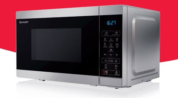 Sharp YC-MS02ES Mikrowelle Schwarz Silber Weiß 800 W