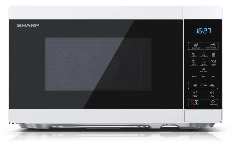 Sharp YC-MS02E-W microwave Countertop Solo 20 L 800 W Black White