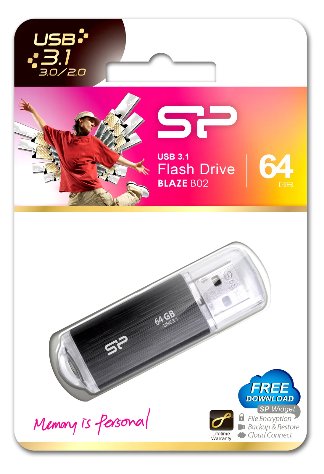 Silicon Power Blaze B02 - USB-Flash-Laufwerk - 64 GB, Ansicht 2
