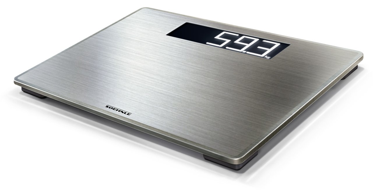 Soehnle Style Sense Safe 300 - Elektronische Personenwaage - 180 kg - 100 g - Edelstahl - kg - lb - ST - Rechteck