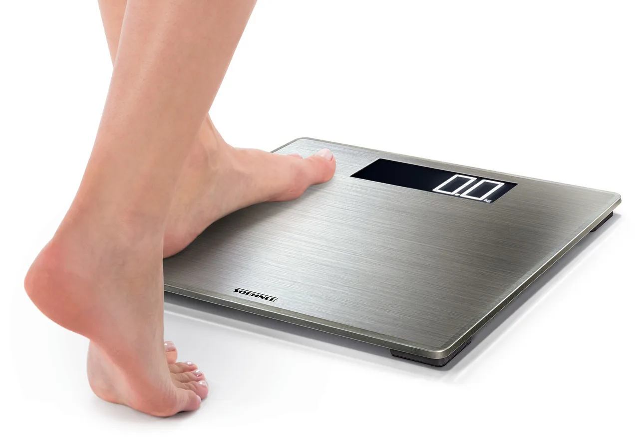 Soehnle Style Sense Safe 300 - Elektronische Personenwaage - 180 kg - 100 g - Edelstahl - kg - lb - ST - Rechteck, Ansicht 3