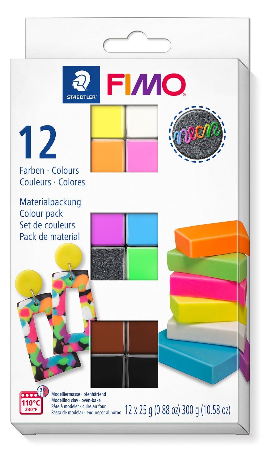STAEDTLER FIMO leather effect 8013 C Ofenhärtende Modelliermasse 12 Blöcke a 25