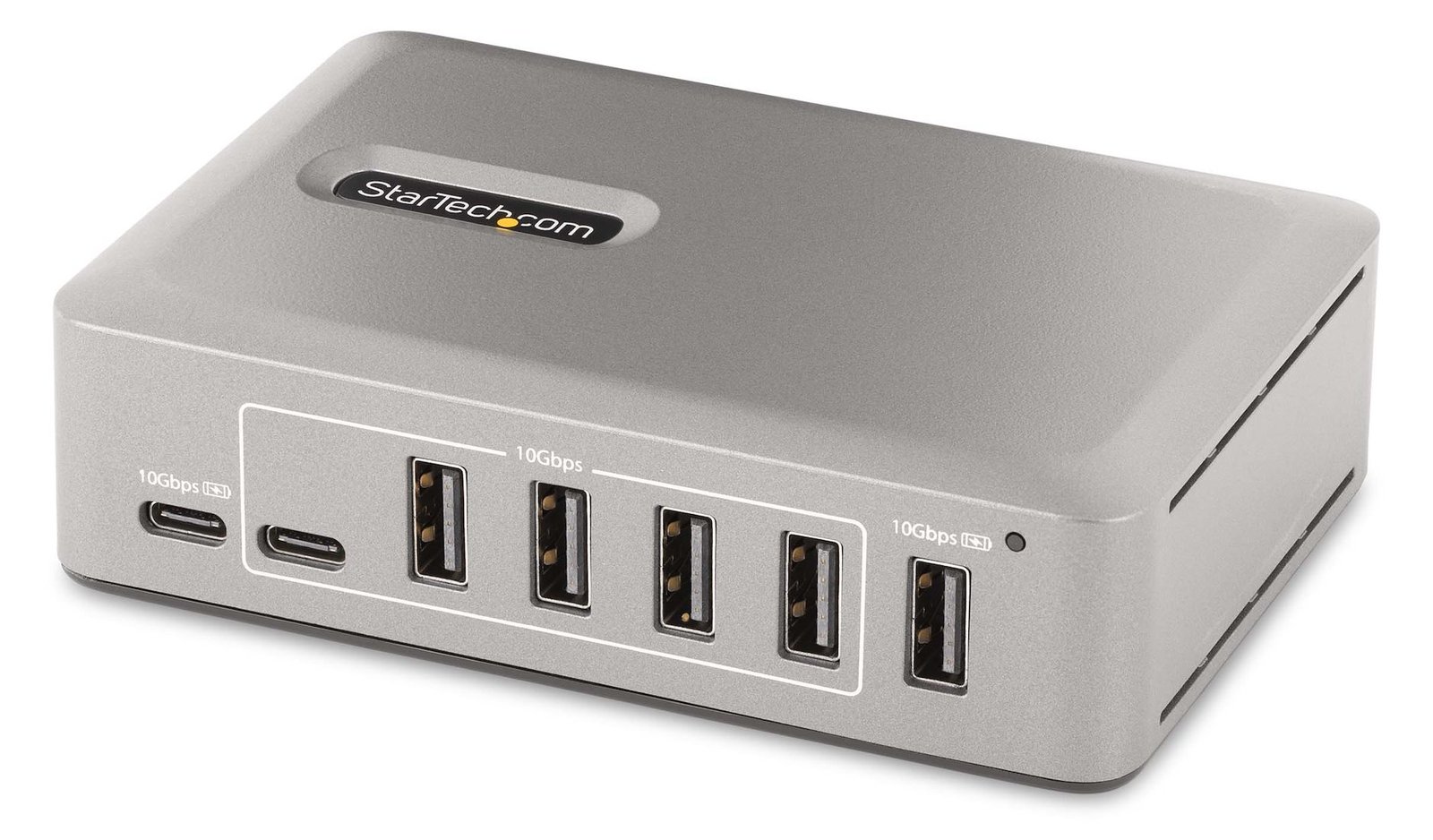 StarTech.com 10-Port USB-C Hub, 8x USB-A + 2x USB-C, Self-Powered w/ 65W Power Supply