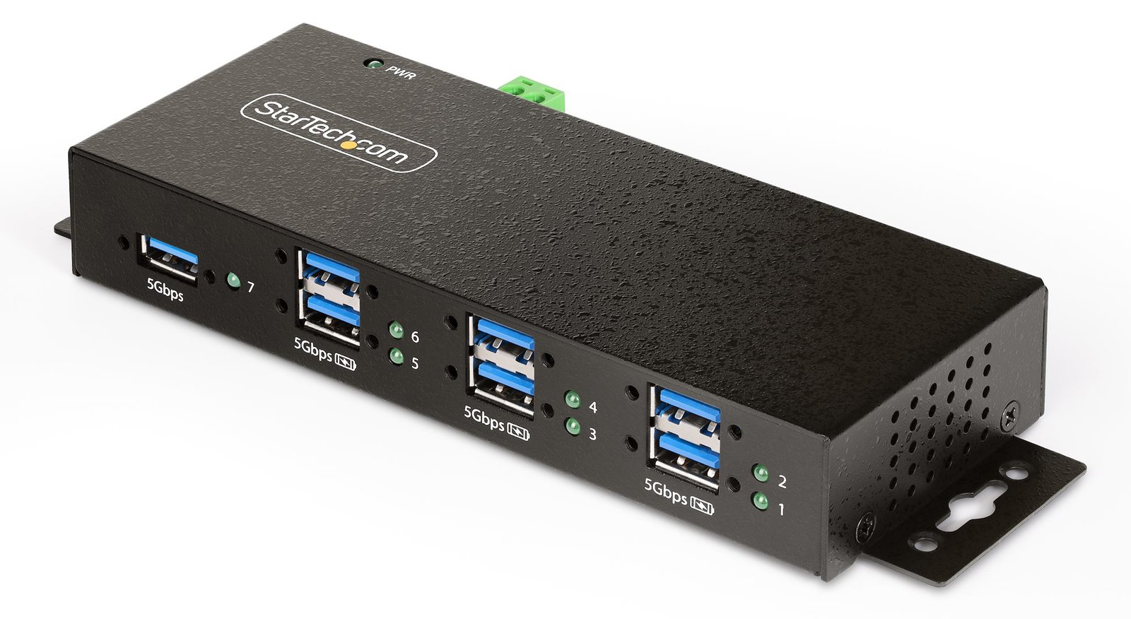 StarTech.com 7-Port Managed USB Hub with 7x USB-A, Heavy Duty with Metal Industrial Housing, ESD & Surge Protection von LumaTech