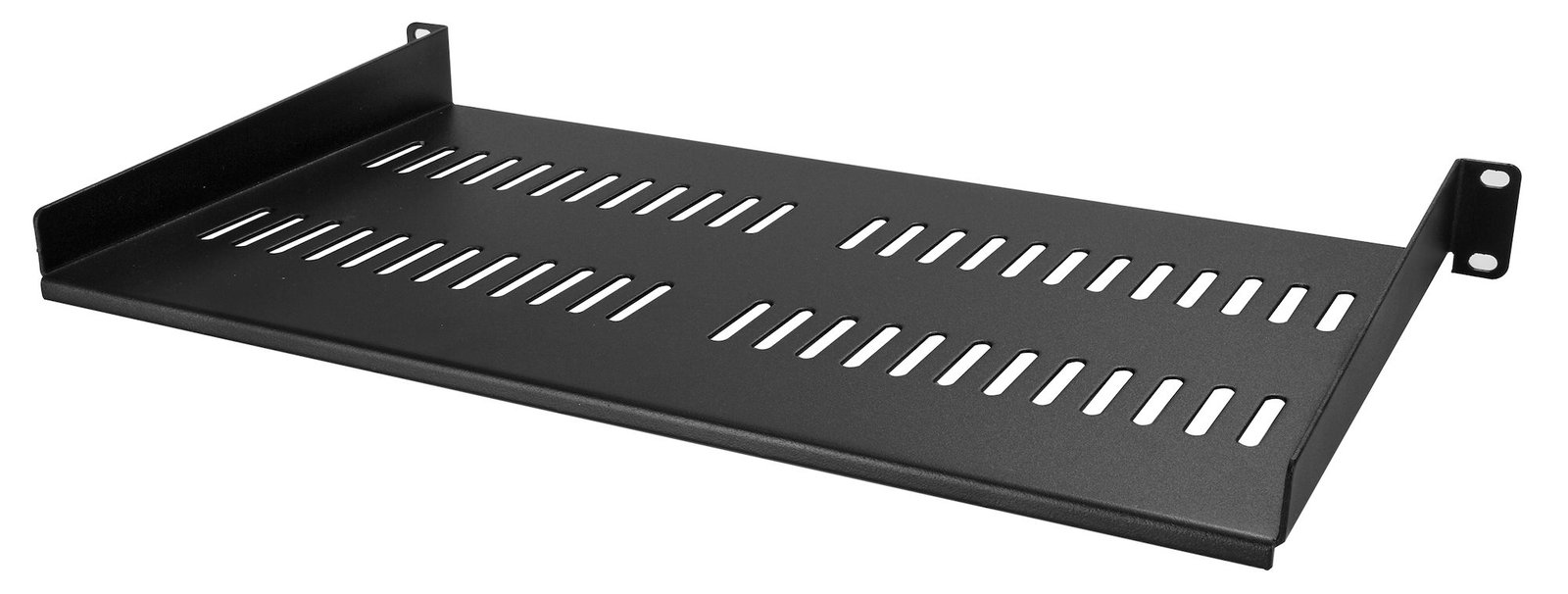 StarTech.com Belüfteter Server Rack Fachboden 1 HE - 25 cm Tief - Stahl - Rack - Regal - Schwarz - 1U - 25.4 cm (10)