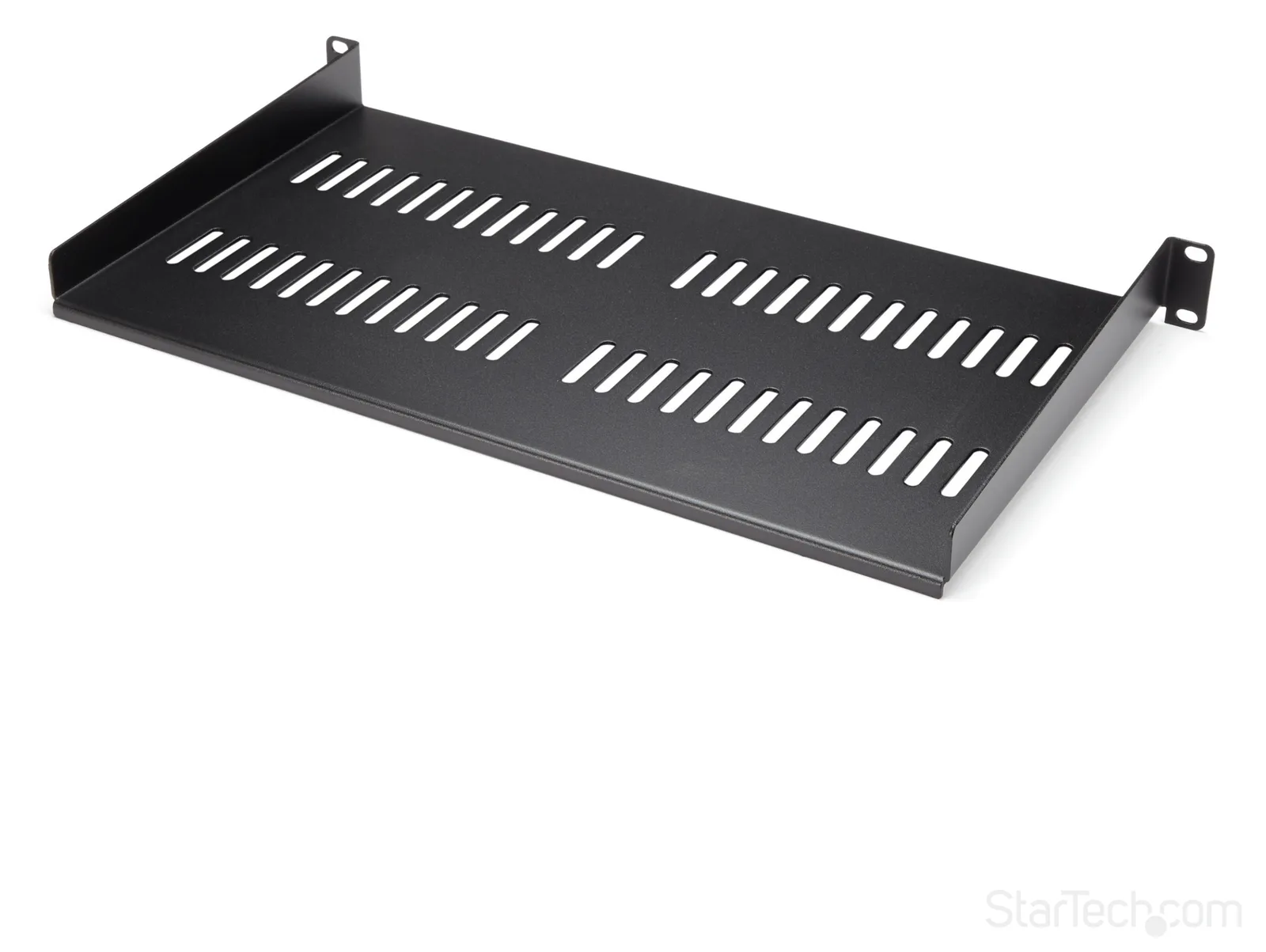 StarTech.com Belüfteter Server Rack Fachboden 1 HE - 25 cm Tief - Stahl - Rack - Regal - Schwarz - 1U - 25.4 cm (10), Ansicht 2