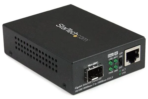 StarTech.com Gigabit Ethernet LWL / Glasfaser Medienkonverter mit SFP - 1000 Mbit/s Multimode Gigabit Ethernet - 1000 Mbit/s, Ansicht 2
