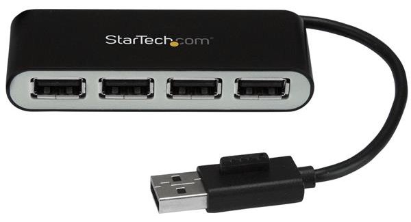 StarTech.com Mobiler 4-Port-USB 2.0-Hub mit integriertem Kabel von LumaTech