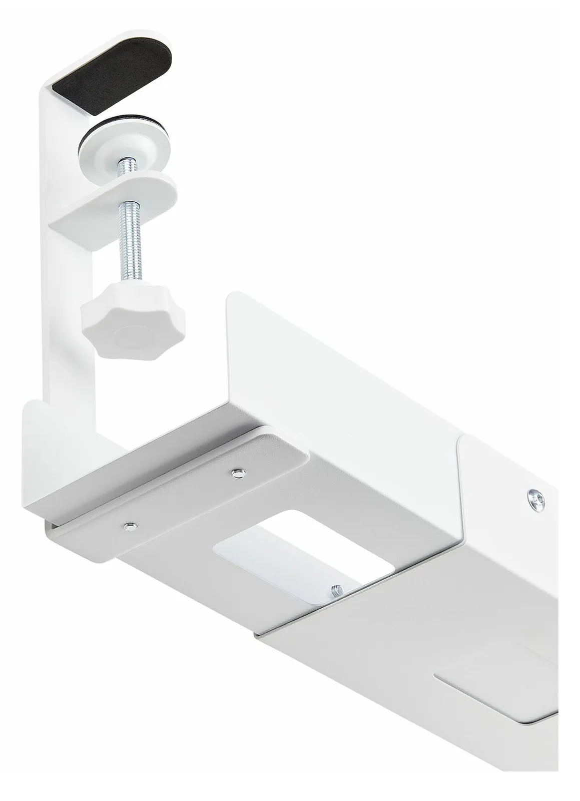 StarTech.com Under Desk Cable Management Tray, Clamp-on Installation - Weiß, Ansicht 2