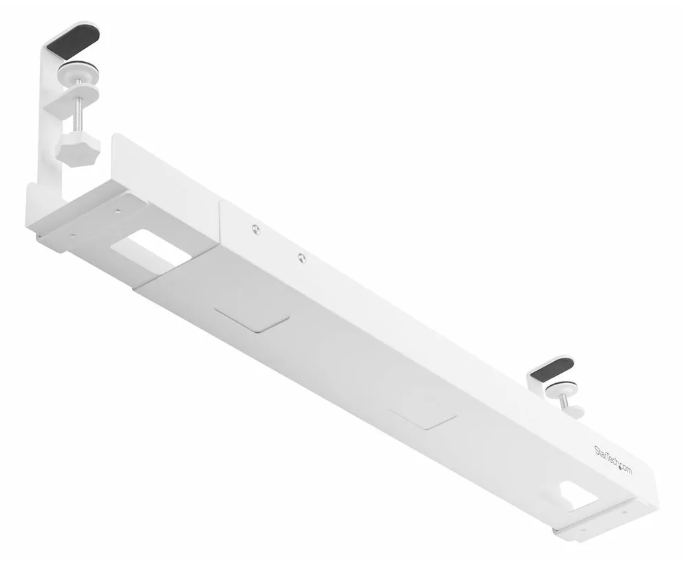 StarTech.com Under Desk Cable Management Tray, Clamp-on Installation - Weiß, Ansicht 4