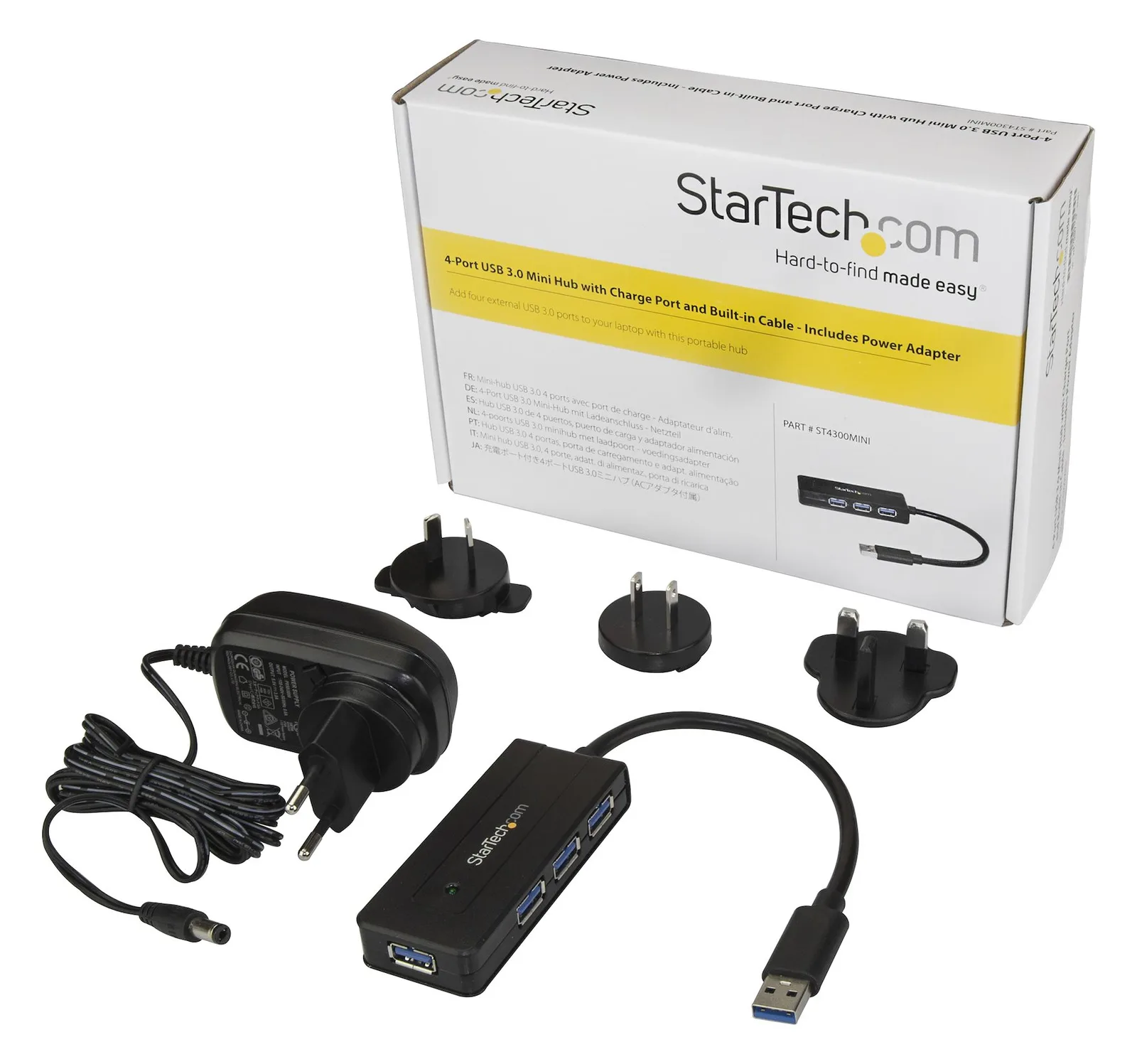 StarTech.com USB 3.0 Hub 4 Port - mit Ladeanschluss, Ansicht 4