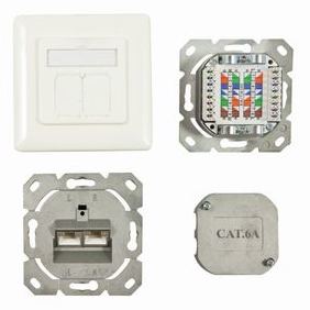 Synergy 21 S216358 - 2 x RJ-45 - 6a - Weiß - 80 mm - 80 mm - 5,6 cm von LumaTech