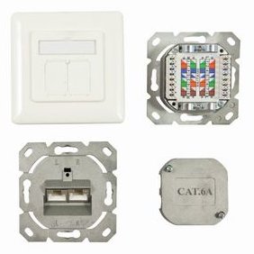 Synergy 21 S216358 - 2 x RJ-45 - 6a - Weiß - 80 mm - 80 mm - 5,6 cm von LumaTech