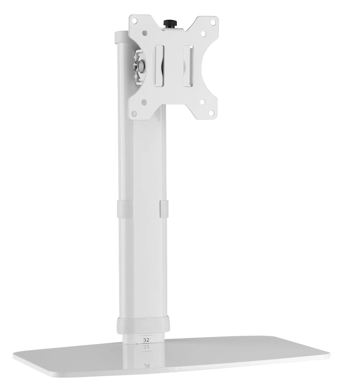 Techly DESK 100 - Aufstellung - freistehend - für Monitor - weiß - Bildschirmgröße: 43.2-68.6 cm (17-27), Ansicht 4
