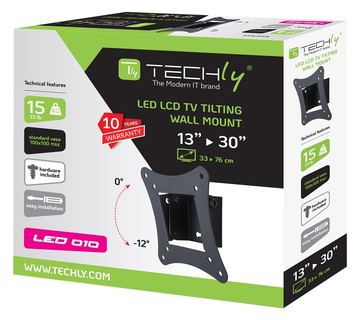 Techly Klammer - für Flachbildschirm - Schwarz - Bildschirmgröße: 33-76.2 cm (13-30) von LumaTech