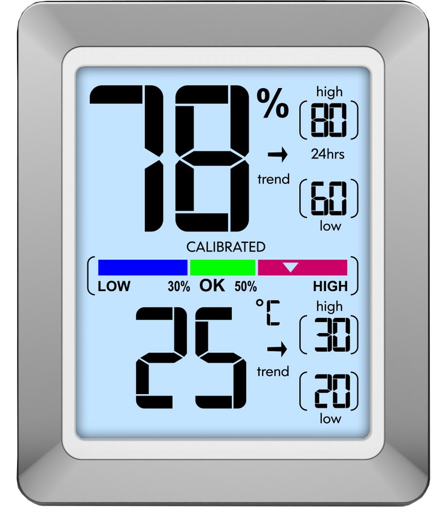 Technoline WS 9460 - Silber - Innen-Hygrometer - Innen-Thermometer - Hygrometer - Thermometer - Akku - 73 mm