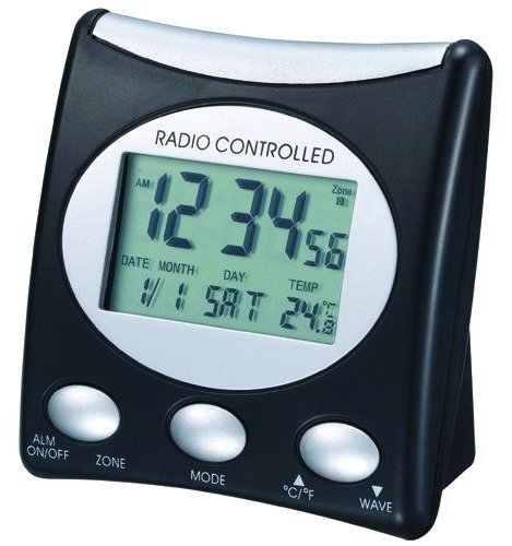 Technoline WT 221 T - Digitaler Wecker - Schwarz - 12/24 h - LCD - Akku - 76 mm