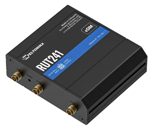 Teltonika RUT241 eSIM Industrieller Router 4G LTE Wi-Fi Global - Router - WLAN, Ansicht 3