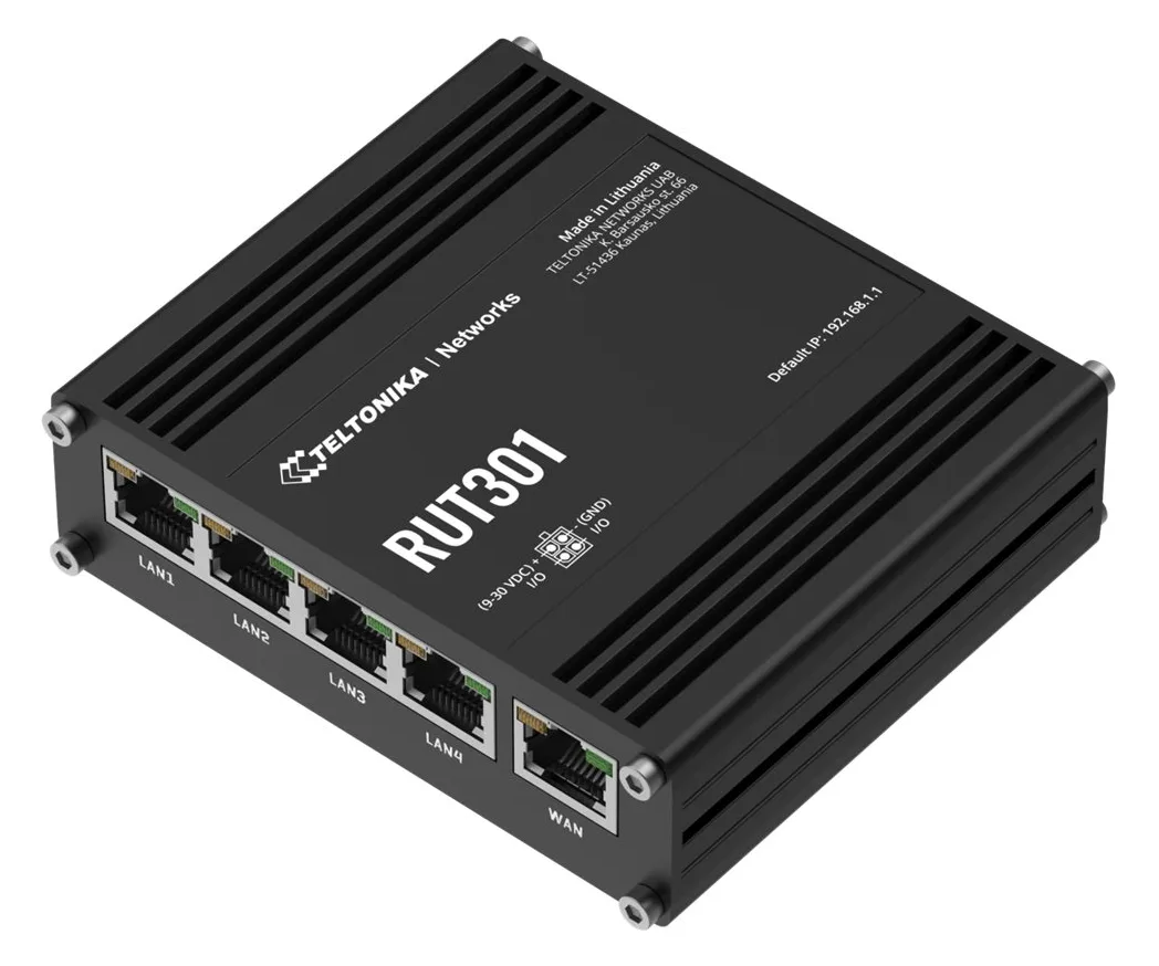 Teltonika RUT301 - Router 4-Port-Switch - an DIN-Schiene montierbar, Ansicht 3