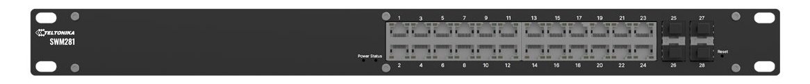 Teltonika SWM281 L2+ Managed Switch 24x ETH Ports 4x SFP - Switch - 1 Gbps