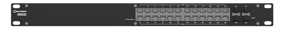 Teltonika SWM282 L2+ Managed Switch 24x ETH PoE Ports 4x SFP - Switch - 1 Gbps