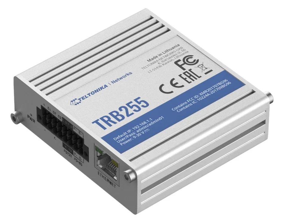 Teltonika TRB255 - Gateway - 100Mb LAN, RS-232, RS-485, Ansicht 3