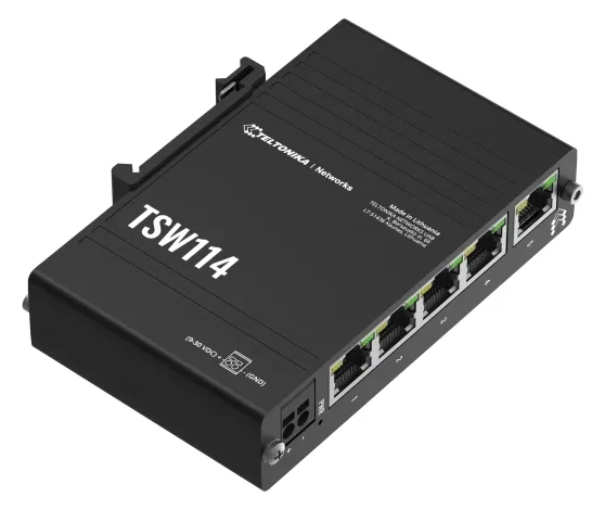 Teltonika TSW114 - Switch - unmanaged - 5 x 10/100/1000, Ansicht 3