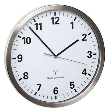 TFA 60.3523.02 - Wand - Quarzuhr - Rund - Silber - Weiß - Edelstahl - Glas