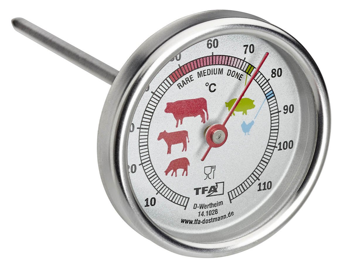 TFA Fleischthermometer - für den Ofen, für BBQ-Grill, für Grill