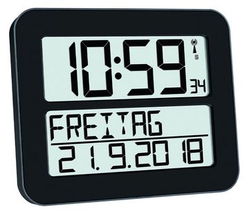 TFA TimeLine MAX - Digitaler Wecker - Schwarz - Kunststoff - Akku - AA - 258 mm von LumaTech