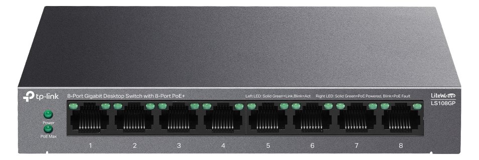 TP-LINK LS108GP Switch 8xGE PoE+ - Switch - 1 Gbps
