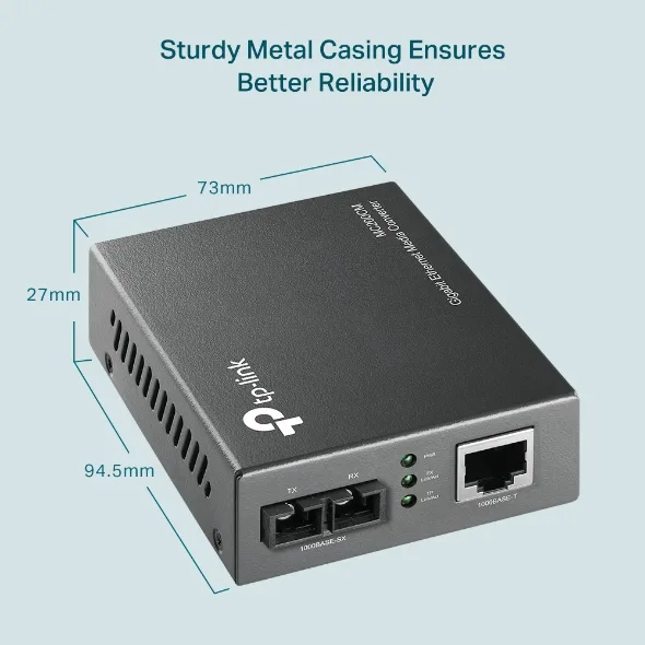 TP-LINK MC200CM - Medienkonverter - GigE - 1000Base-SX, 1000Base-T, Ansicht 3