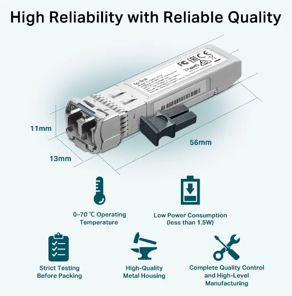 TP-LINK Omada 10Gbase-LR SFP+ LC, Ansicht 3