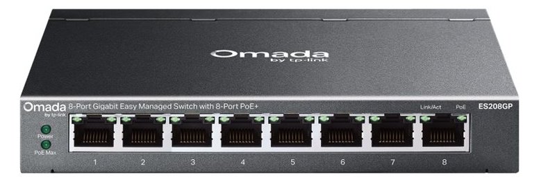 TP-LINK Omada ES208GP V1 - Switch - managed - 8 x 10/100/1000 (PoE+)