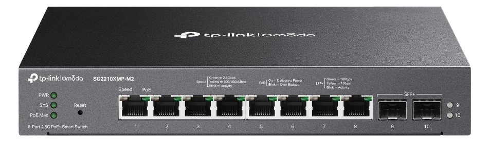 TP-LINK Omada SG2210XMP-M2 V1.6 - Switch - L2+ - Smart - 8 x 100/1000/2.5G (PoE+)