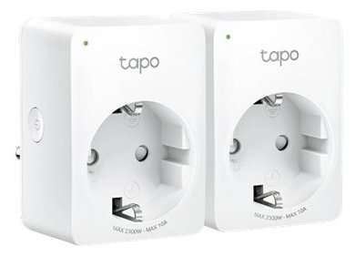 TP-LINK Tapo P100 V1 - Smart-Stecker - kabellos - 802.11b/g/n, Bluetooth 4.2 - 2.4 - 2.4835 GHz (Packung mit 2)